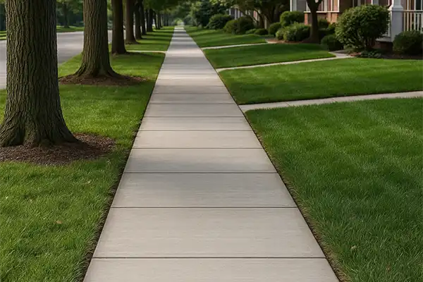 Concrete sideway in neighborhood